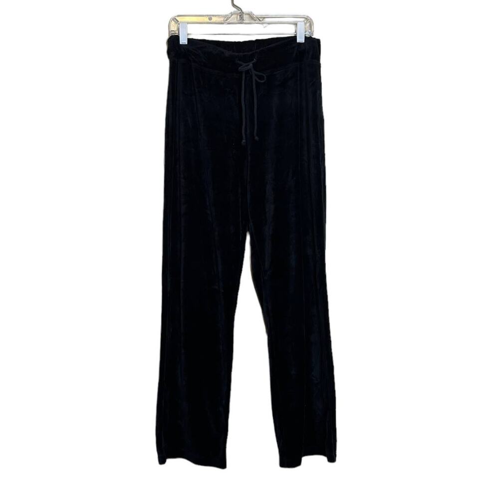 Mandarine black velour pull on pants size Large